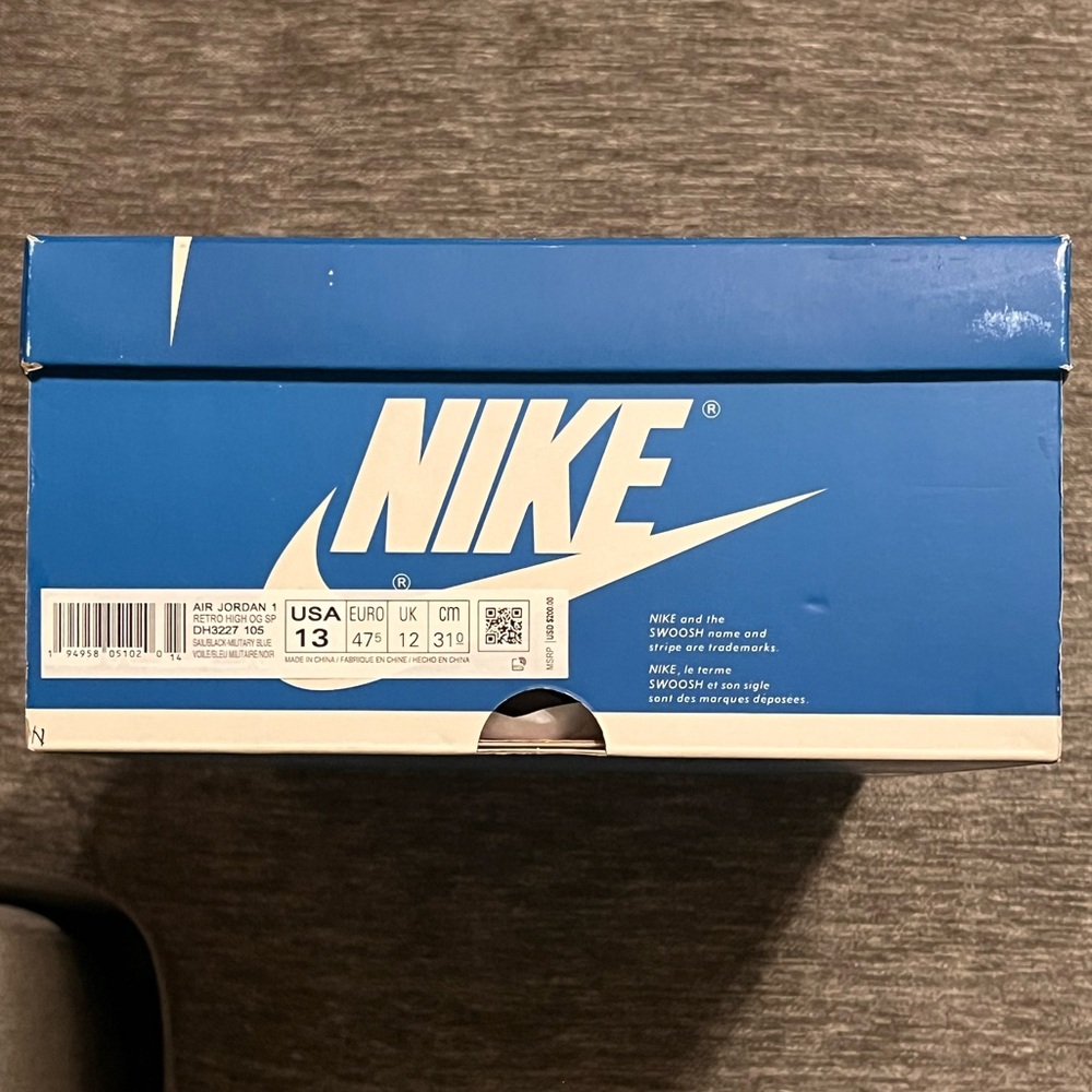 Air Jordan 1 OG High “Fragment x Travis Scott” (BOX ONLY)